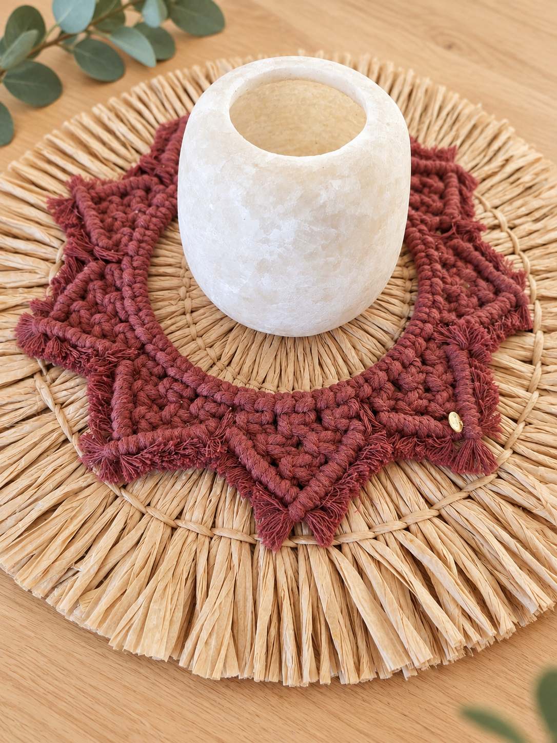 Couronne étoile macramé