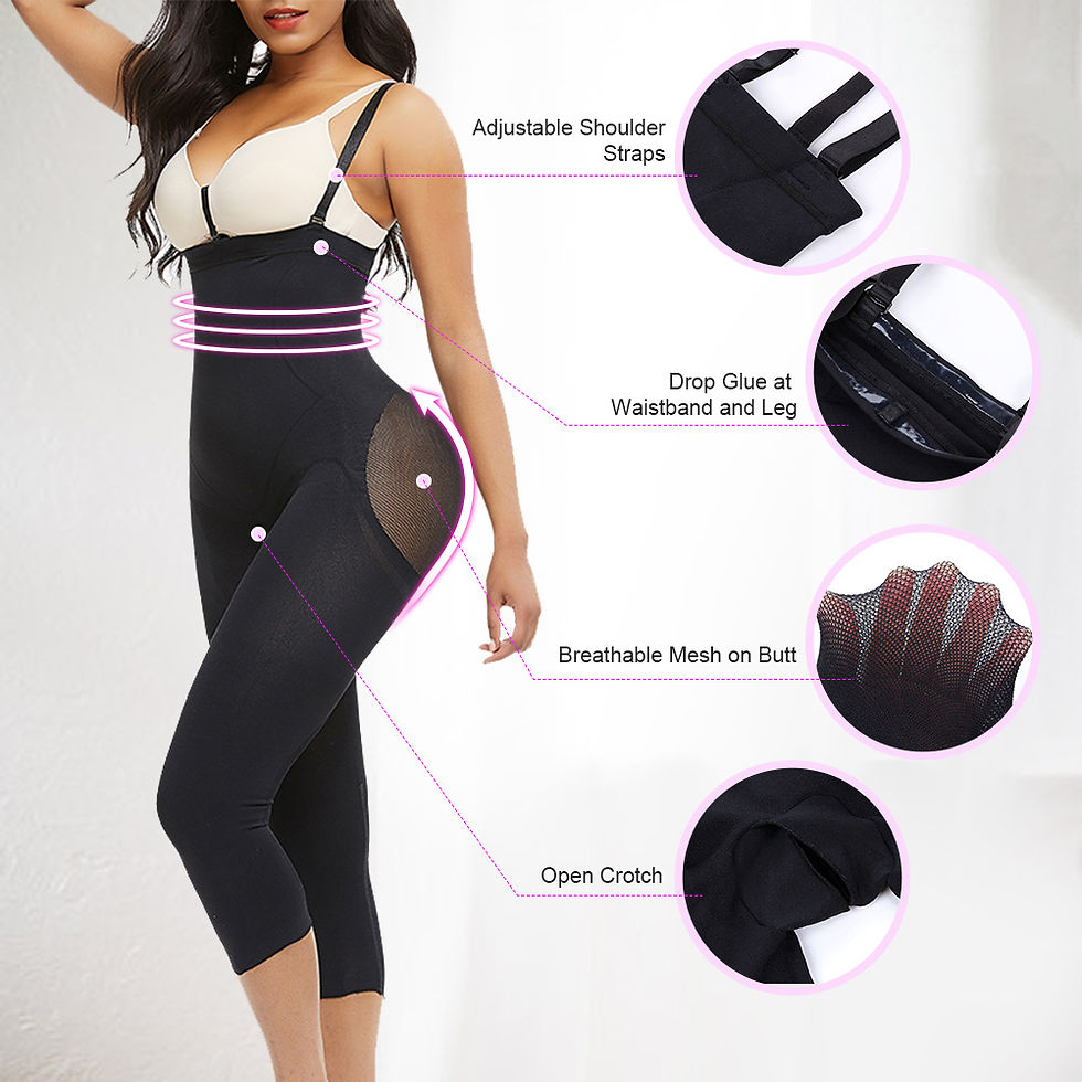 Thumbnail: SHAPE ME BABY-Mesh Cheeks (calf length) Compression Body Suit