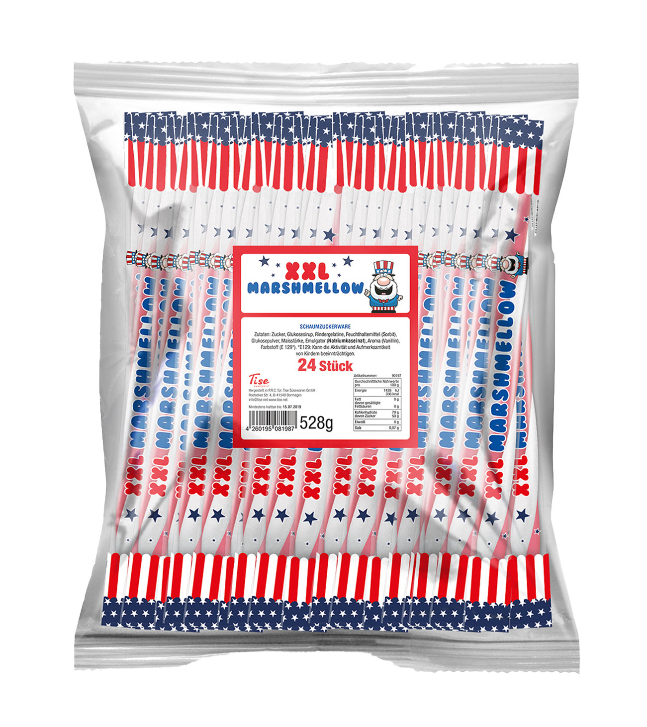 XXL Marshmallow Sticks (24 Stück/528g)