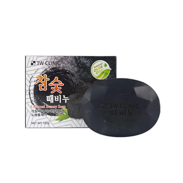 3W Clinic Charcoal Beauty Soap 120g (120gm)