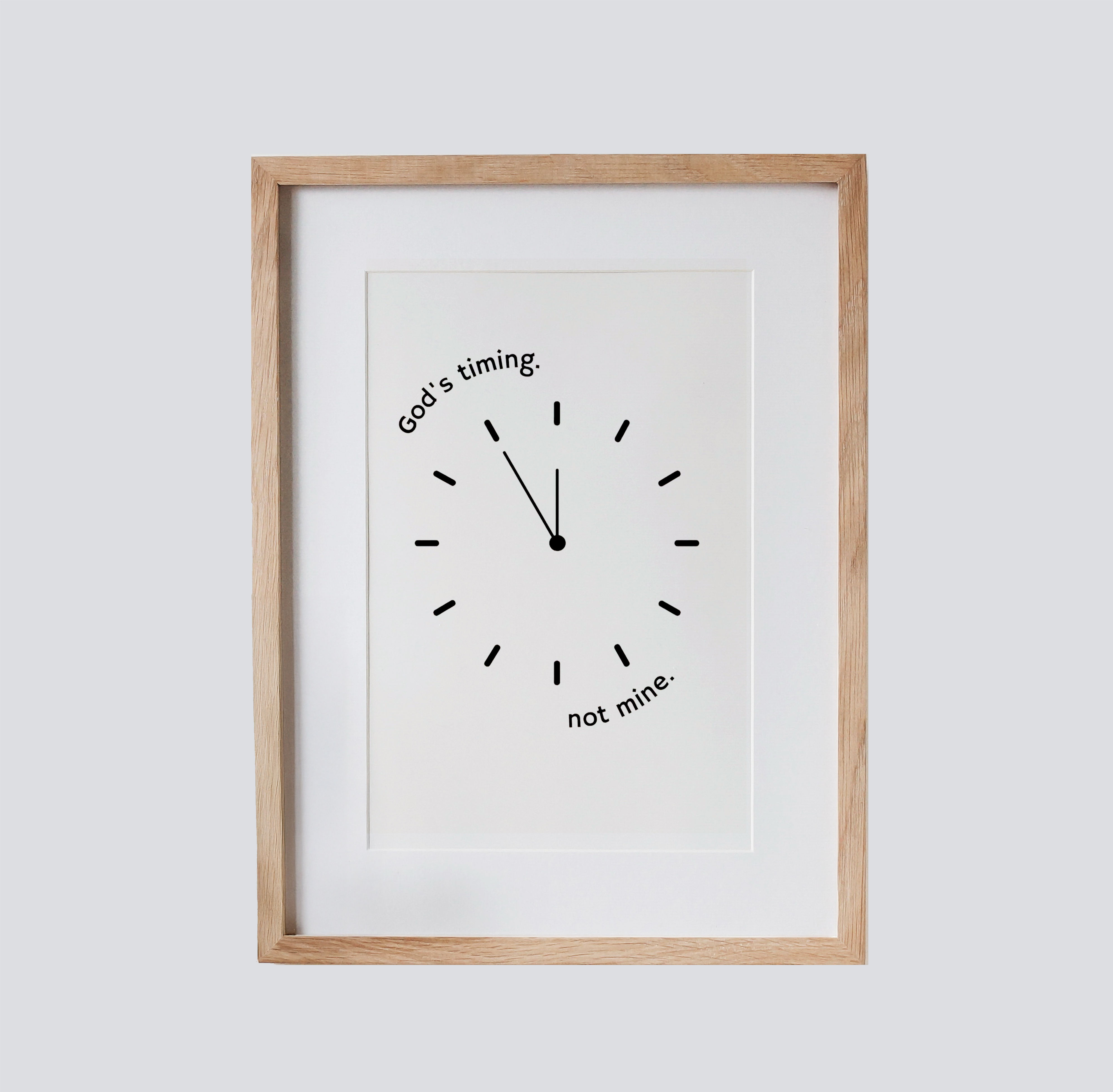 God's timing not mine - Aesthetic Frame