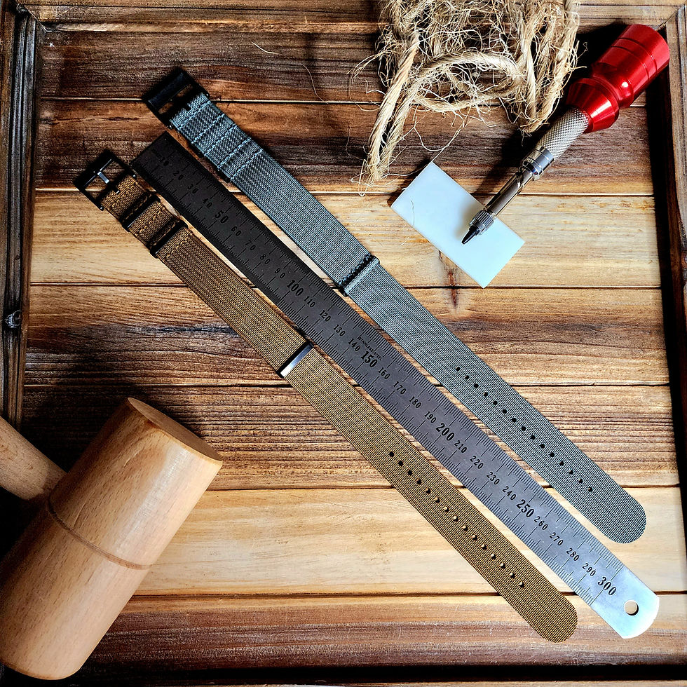 Thumbnail: NATO G10® Ribbed Nylon - Stainless Steel Black PVD Buckles