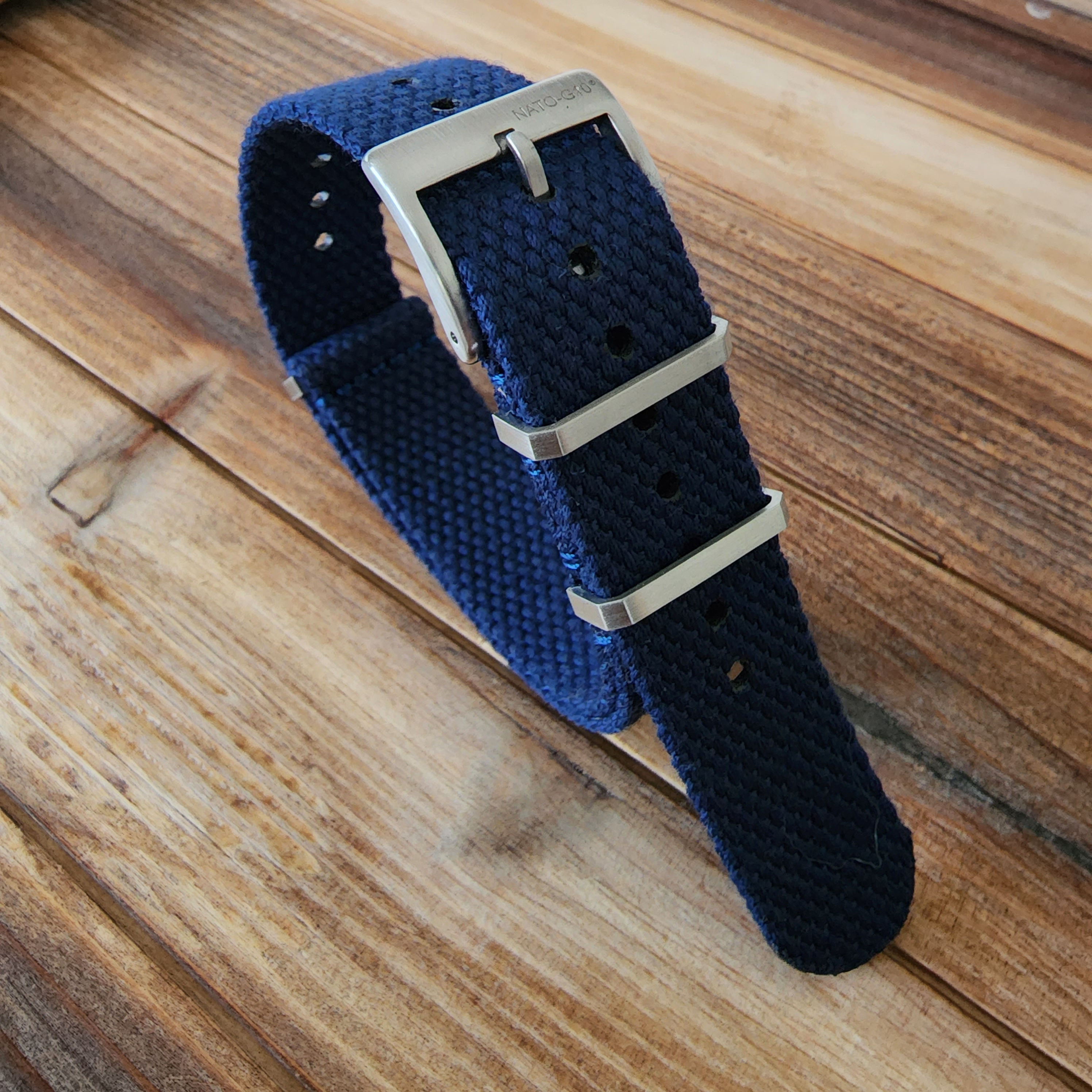 NATO® Hemp Nylon Navy Blue - Ultra Soft Flexible Nylon Hemp Weave. Various Styles and Sizes from 20mm and 22mm