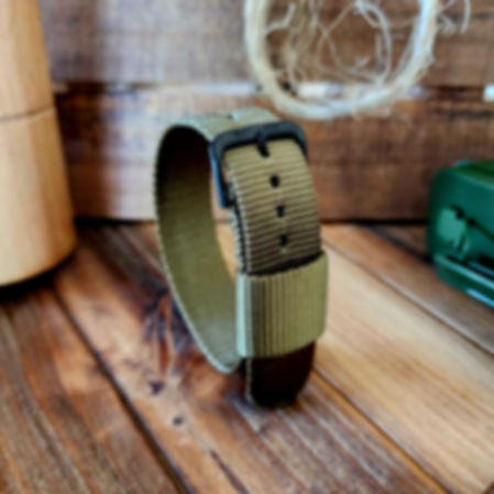 NATO® RAF Strap Olive Green Military Nylon Watch Strap 1pc Single Pass PVD  Heavy Duty Think Nylon 16mm 18mm 20mm 22mm