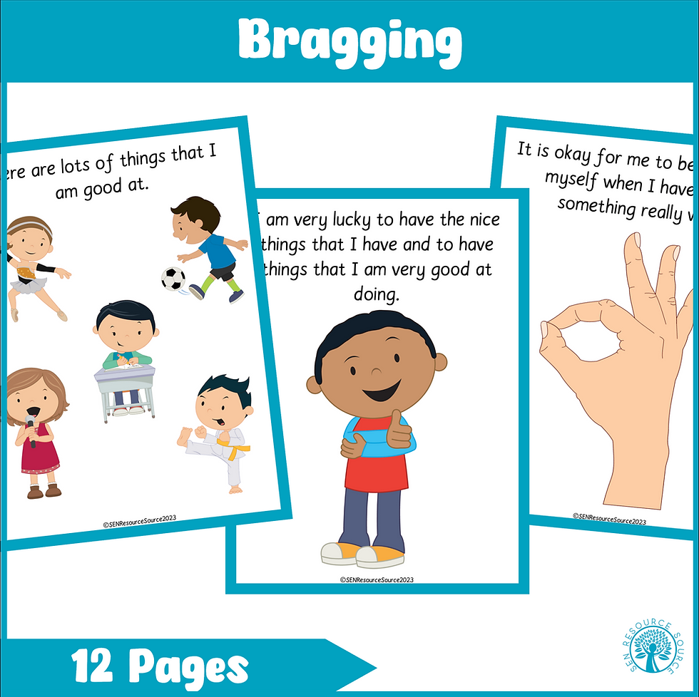Thumbnail: Bragging Social Story