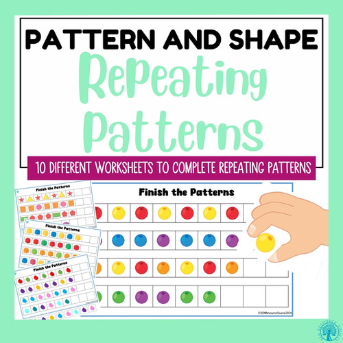 Finish the Repeating Pattern Worksheets | SEN Resource Source