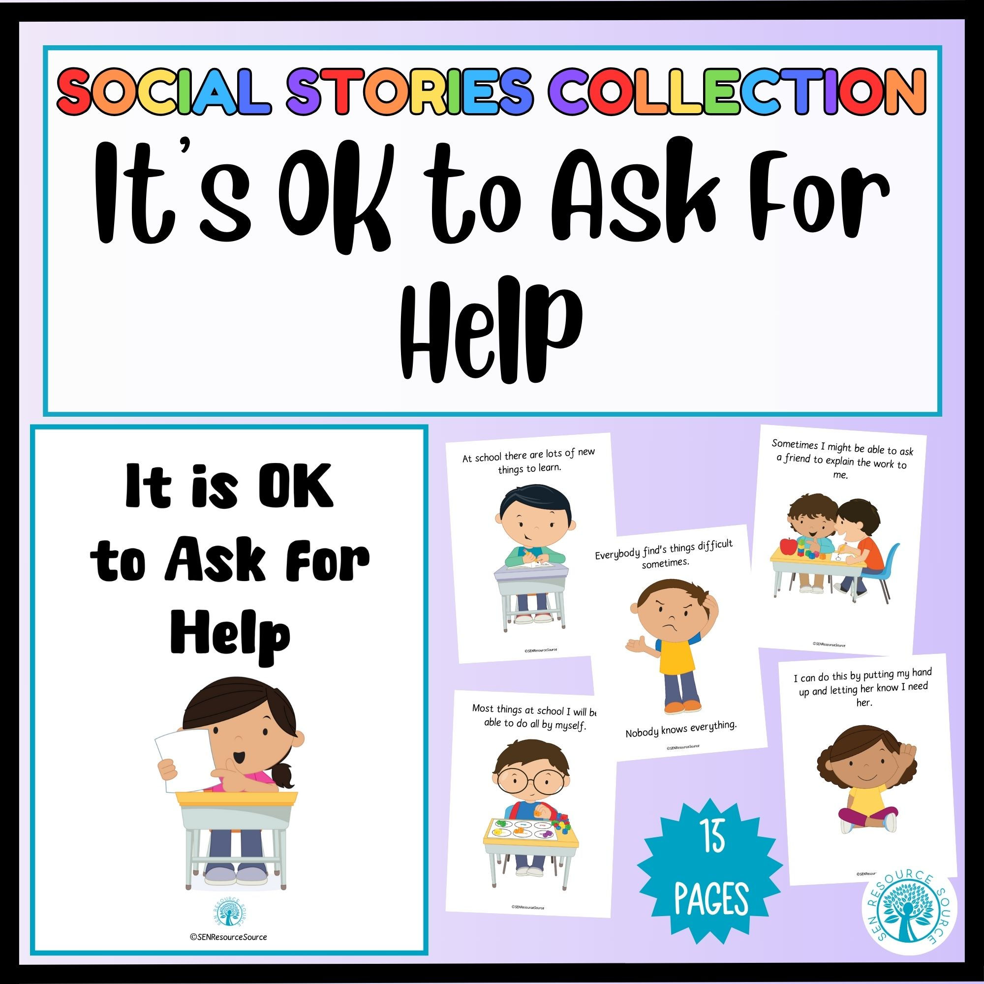 Its OK to ask for help Social Story
