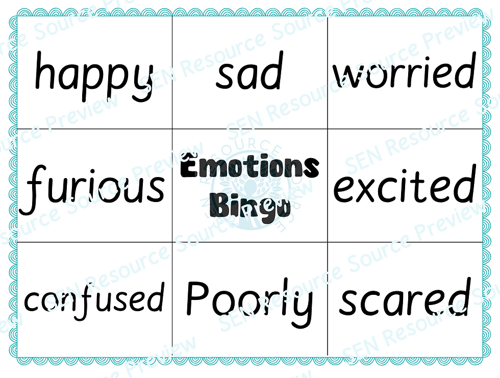 Thumbnail: Emoji Emotions Bingo
