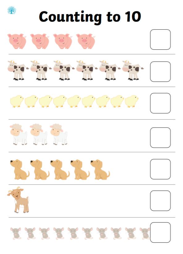 counting to 10 worksheets sen resource source