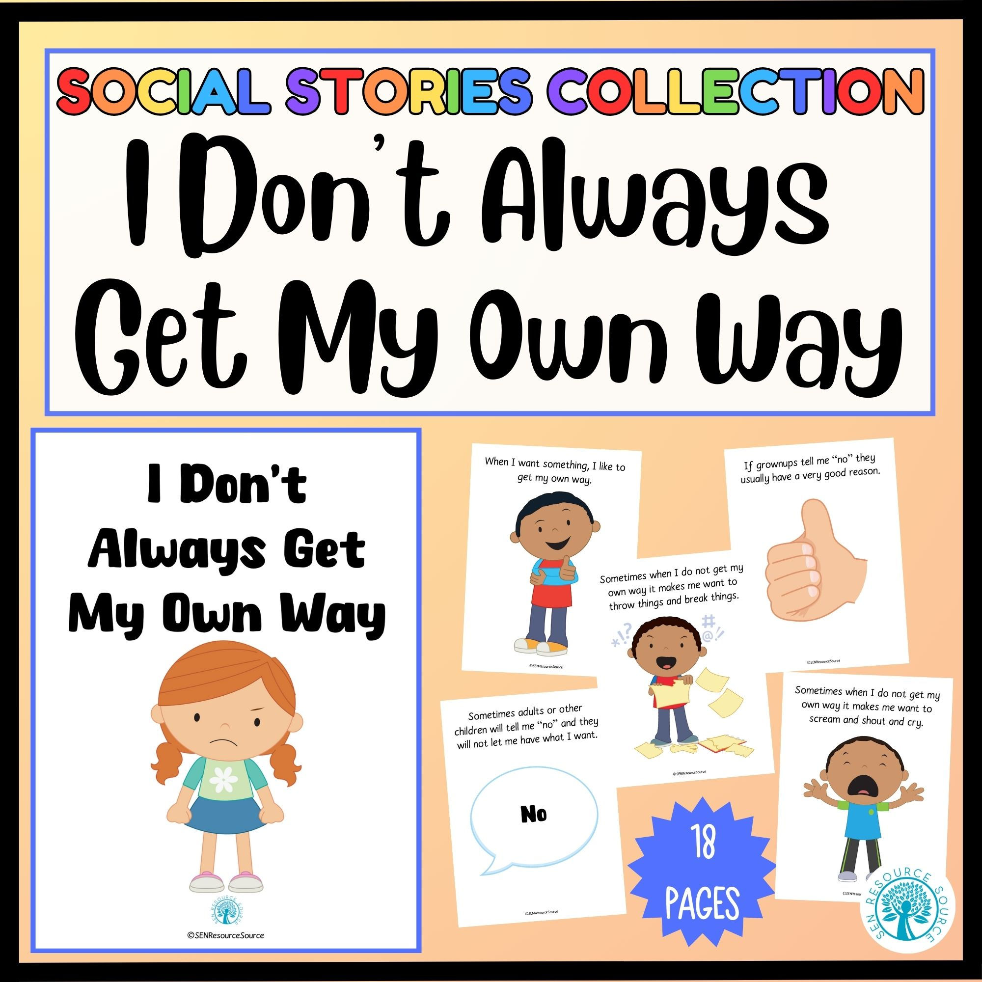 I don't always get my own way social story