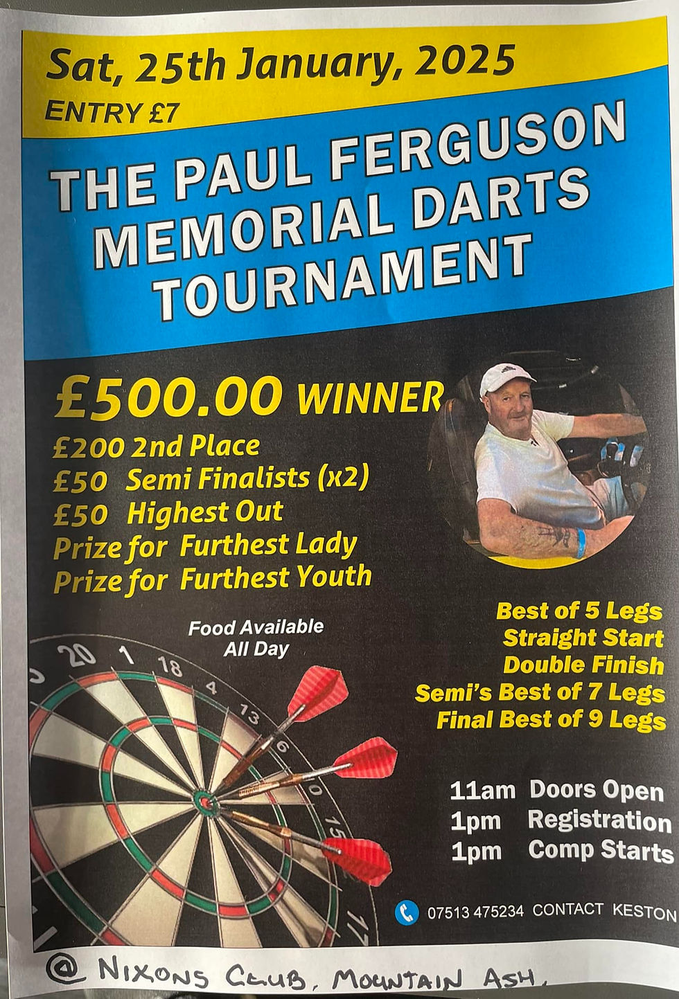 Paul Ferguson Memorial Darts Tournament