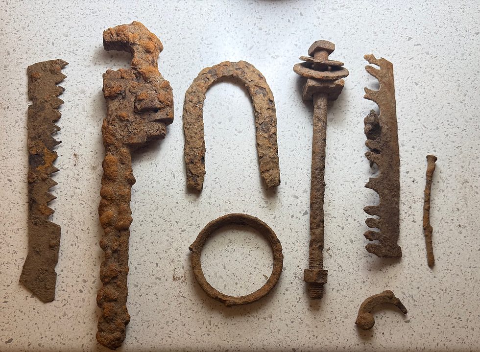 The assortment of parts found in the September, 2026 investigation.
