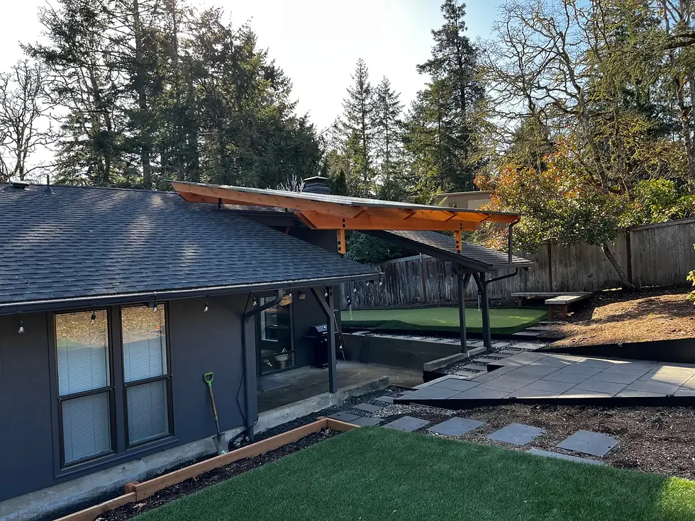 Two Patio Roof Riser Styles, One Stunning Build
