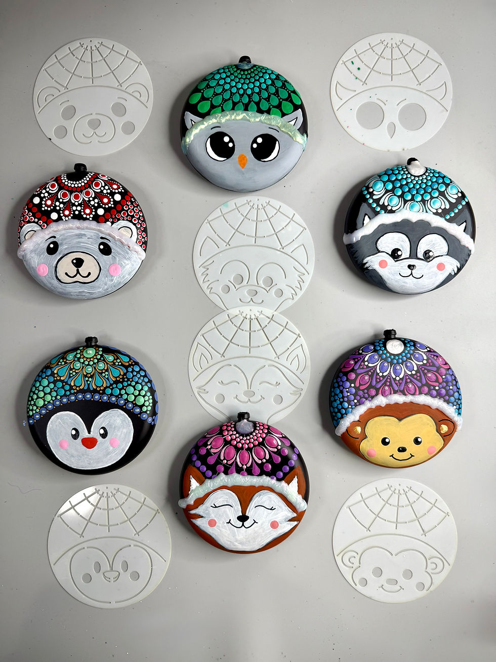 Thumbnail: Fun Kawaii Style Animal Mandala Stencils