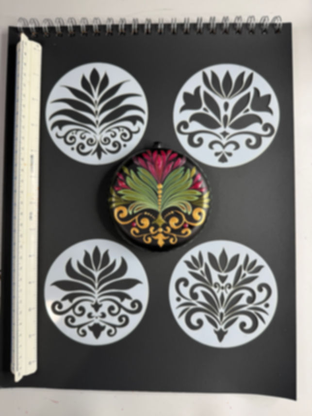 ART NOUVEAU ORNAMENT STENCIL SETS