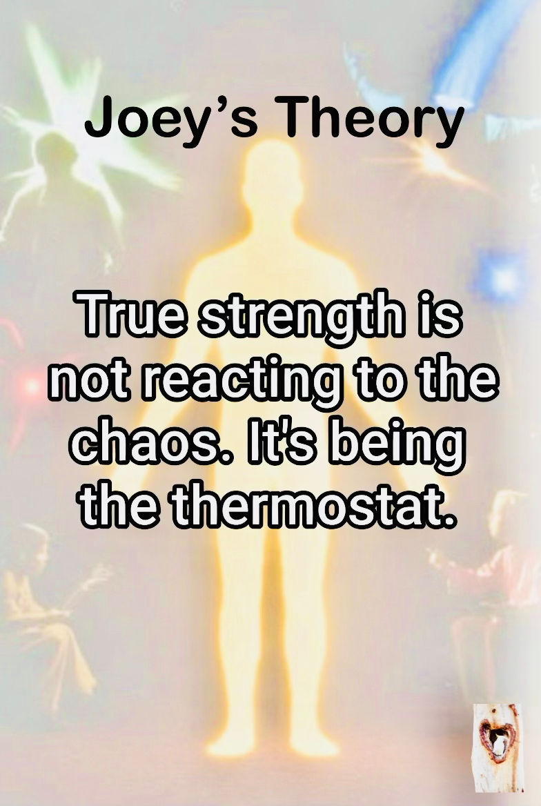 Joey’s Theory - the law of behaviour. Be the thermostat ❤️