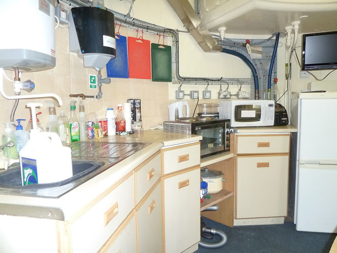 Kitchen inside Bishop Rock lighthouse © Jon Mackenzie
