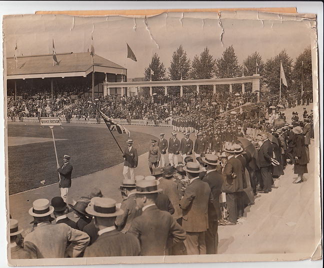 The Opening ceremony of the VII Olympiad, Antwerp, 1920