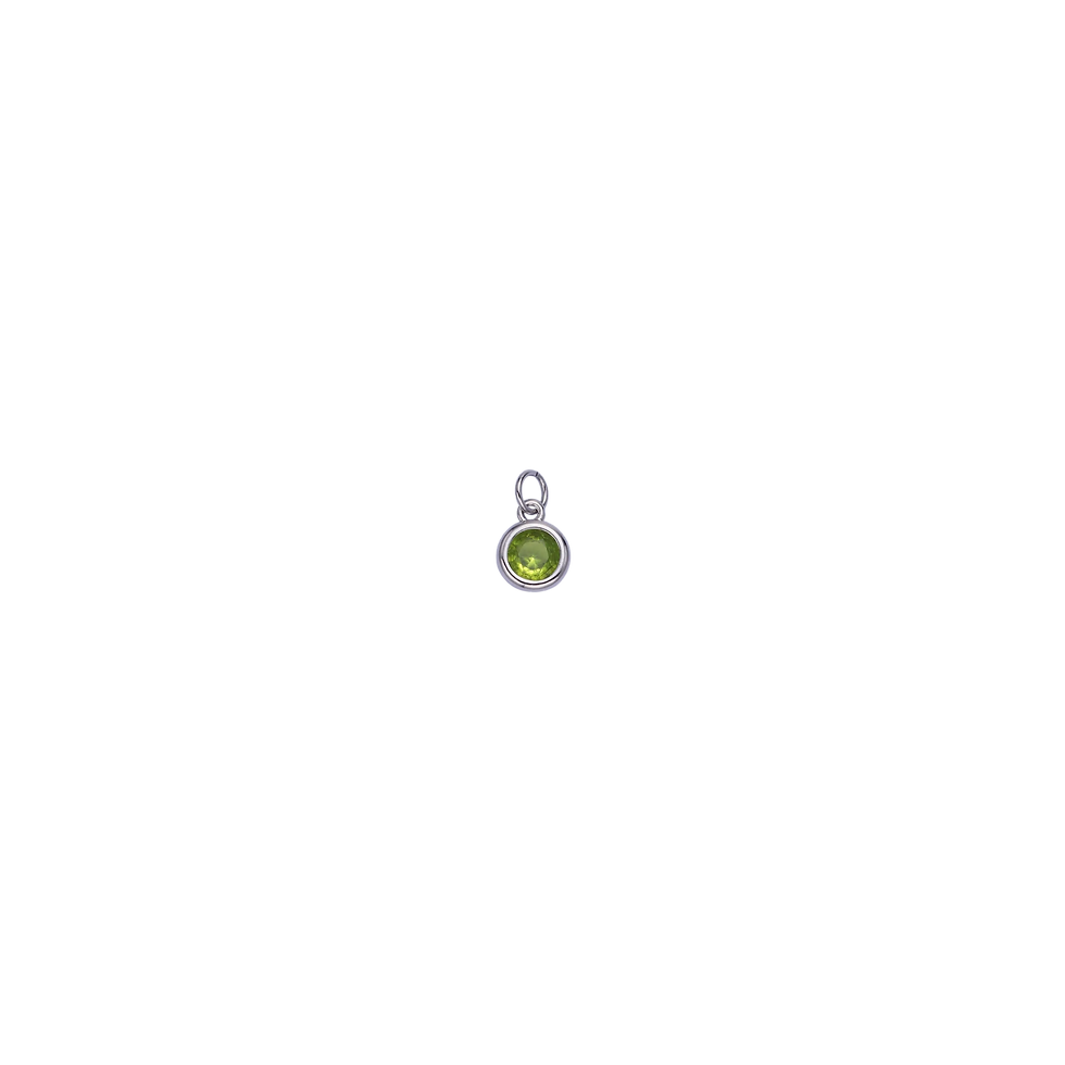 Thumbnail: Light Green Birthstone Charm Gold Filled