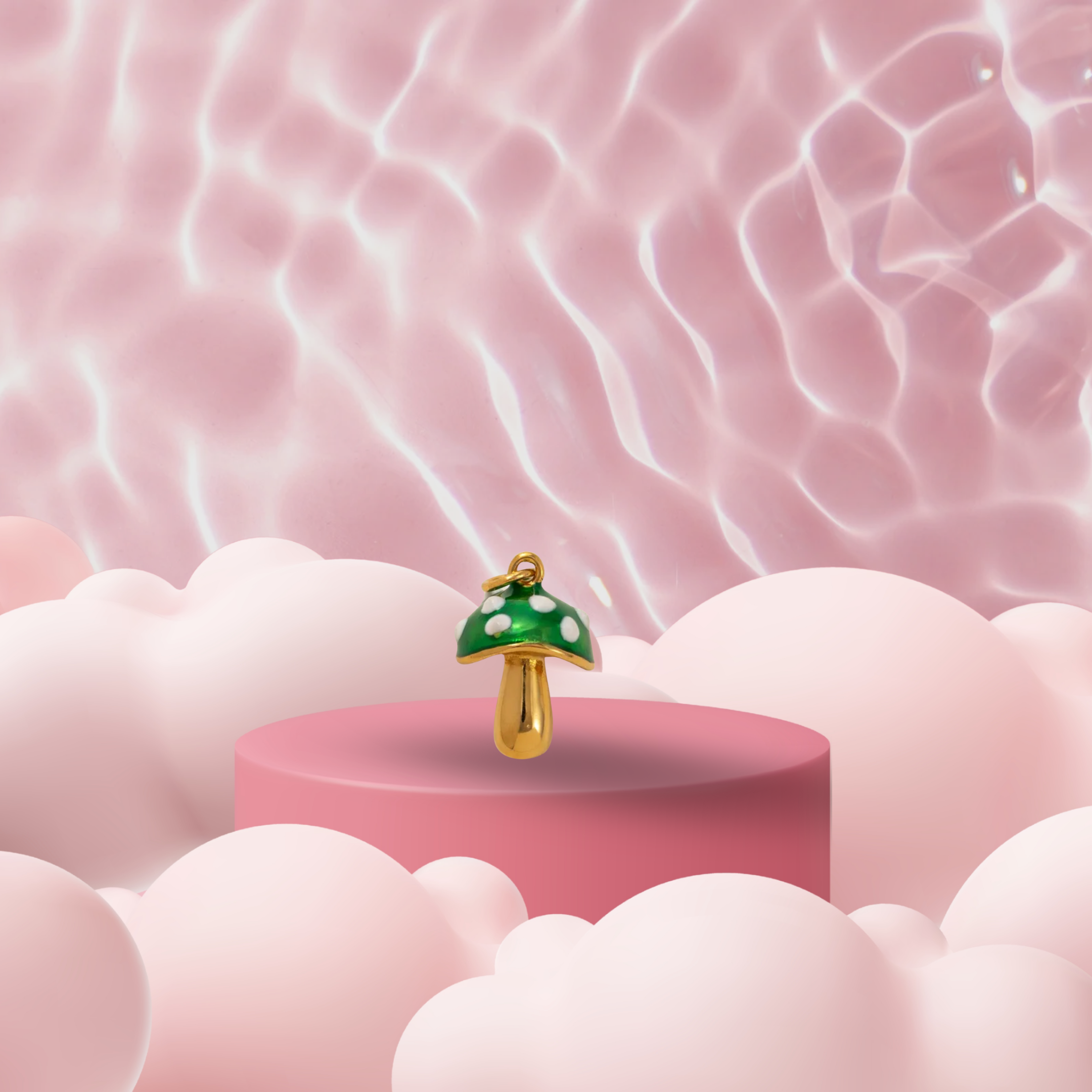 Green Mushroom Charm