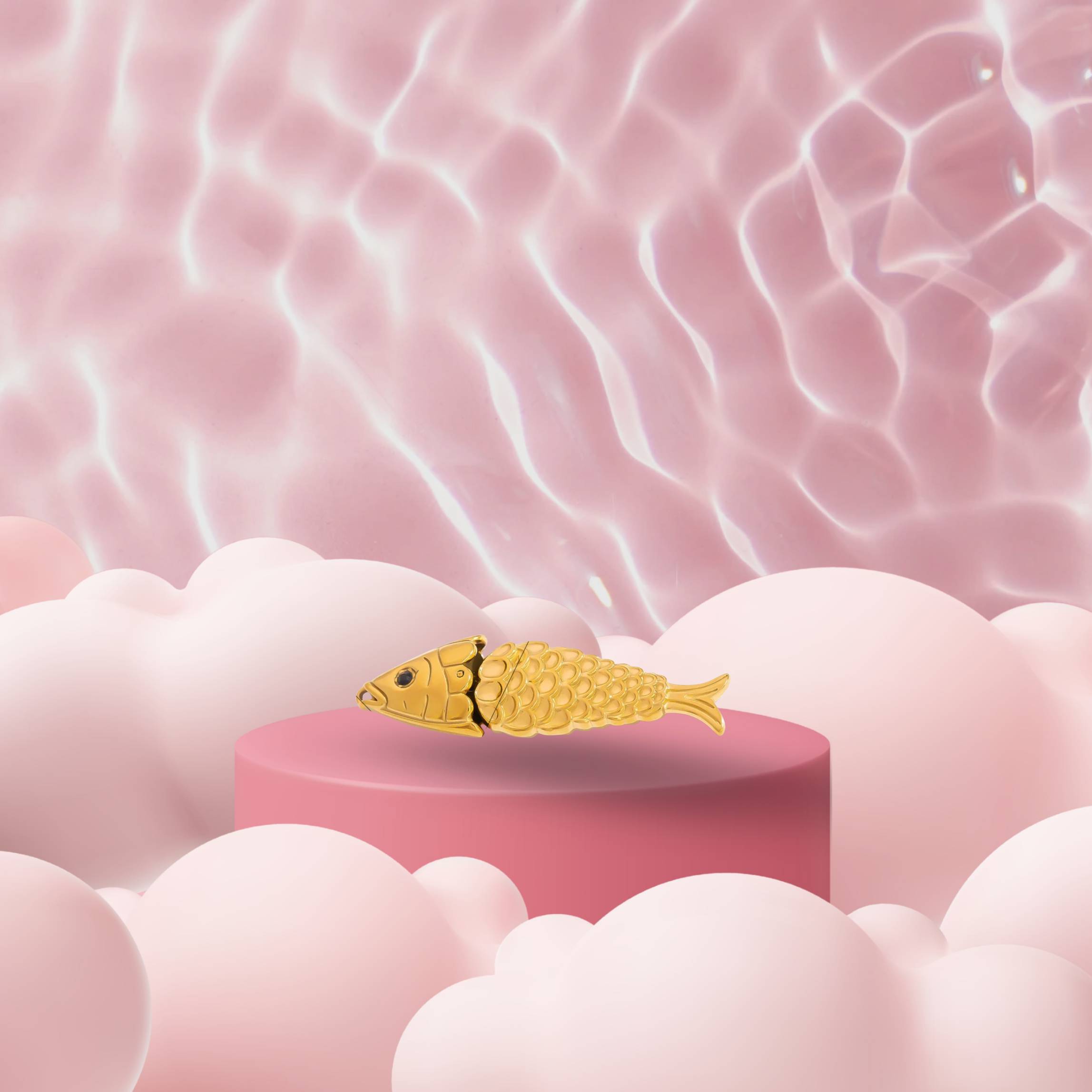 Large Gold Fish with Black Eye