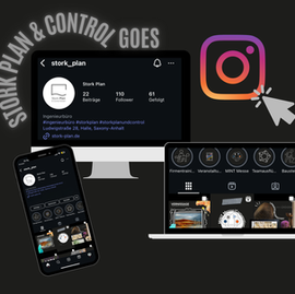 Medien, Instagramsymbol, Mausklick, Stork Plan & Control, Instagram, PC, Laptop, Handy, Tablet, Bildschirm, Icon