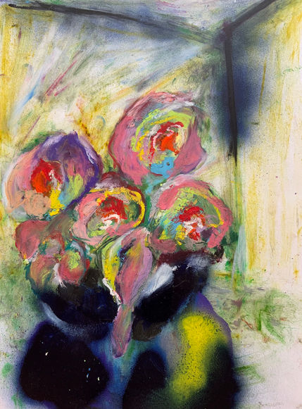 Fleurs dans un espace