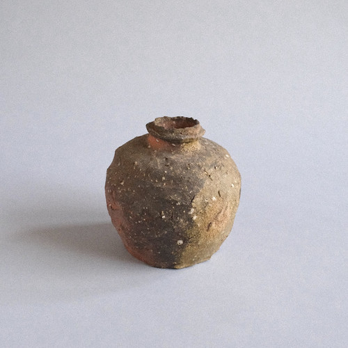 信楽焼　蹲　時代物 室町時代 古信楽 檜垣文壺 蹲（うずくまる）（1336–1573 CE