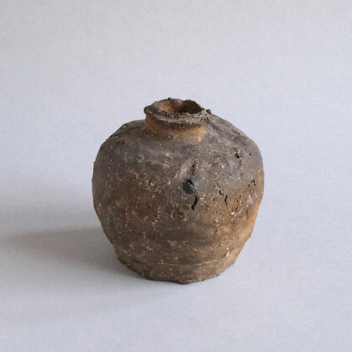 信楽焼　蹲　時代物 室町時代 古信楽 檜垣文壺 蹲（うずくまる）（1336–1573 CE