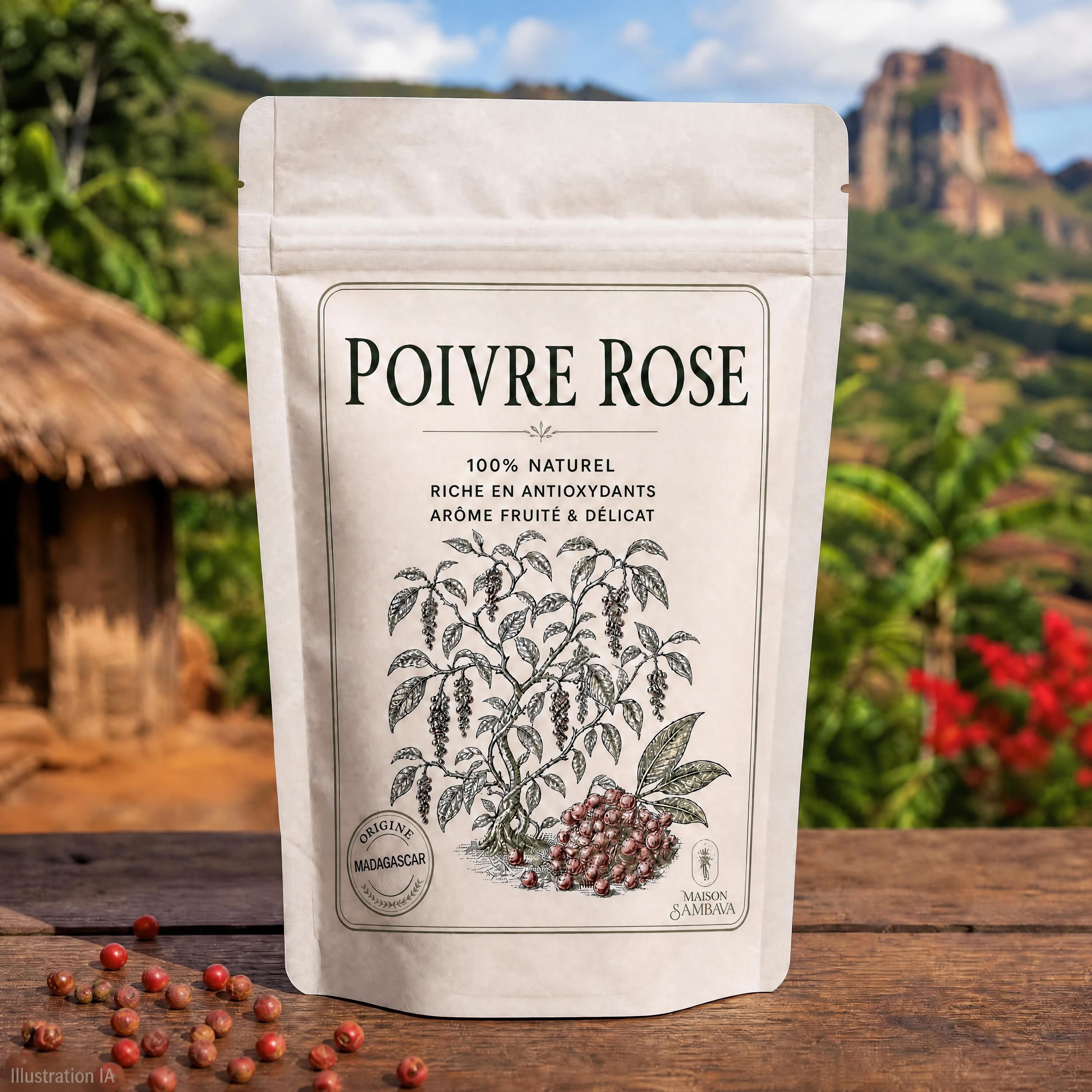 Poivre rose entier de Madagascar