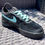 Miniature : AF1 Black - Turquoise + Strass - Adulte