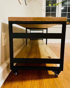 TV Console - Maple & Steel Frame