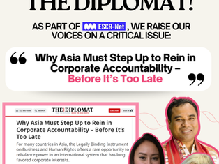 #Opinion 💡 New Op-Ed | “Why Asia Must Step Up to Rein in Corporate Accountability—Before It’s Too Late”