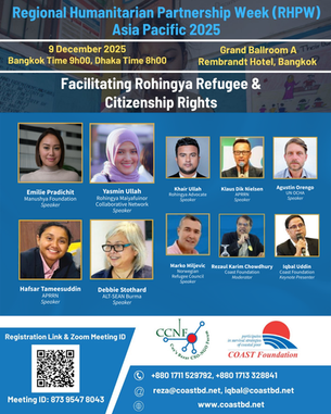 🌏 Join us stand for Rohingya Rights at RHPW (Regional Humanitarian Partnership Week) Asia Pacific 2025!