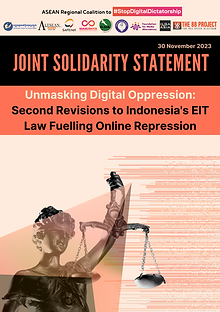 Joint Solidarity Statement regarding the revision of EIT law in Indonesia (Document (A4)).