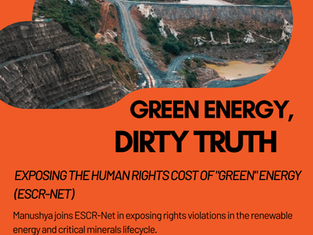 #JustTransition ✊🏽 “Green” Energy Shouldn’t Cost Lives!
