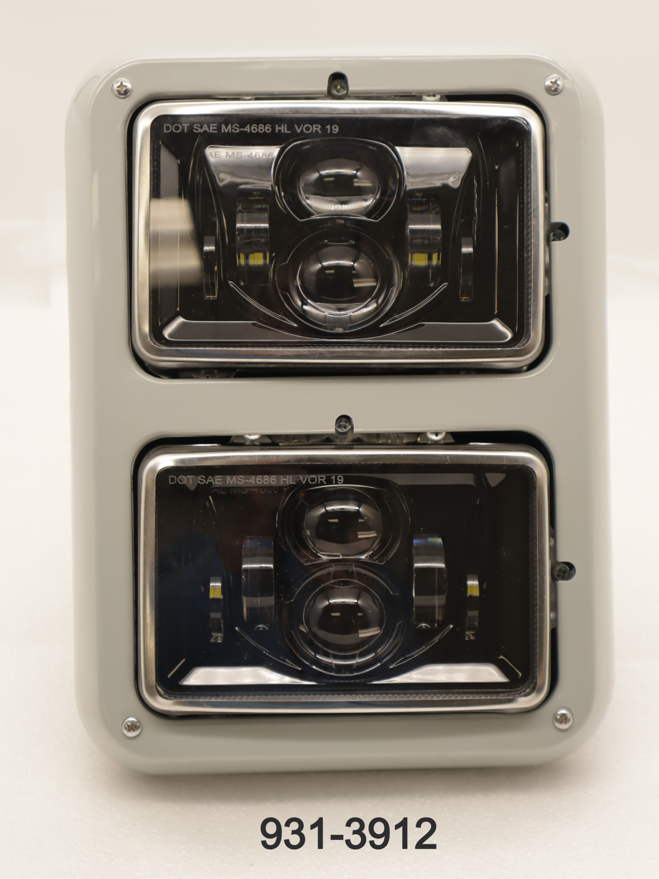 Eagle International Headlight assembly Upgraded with LED bulbs, includes Bezel