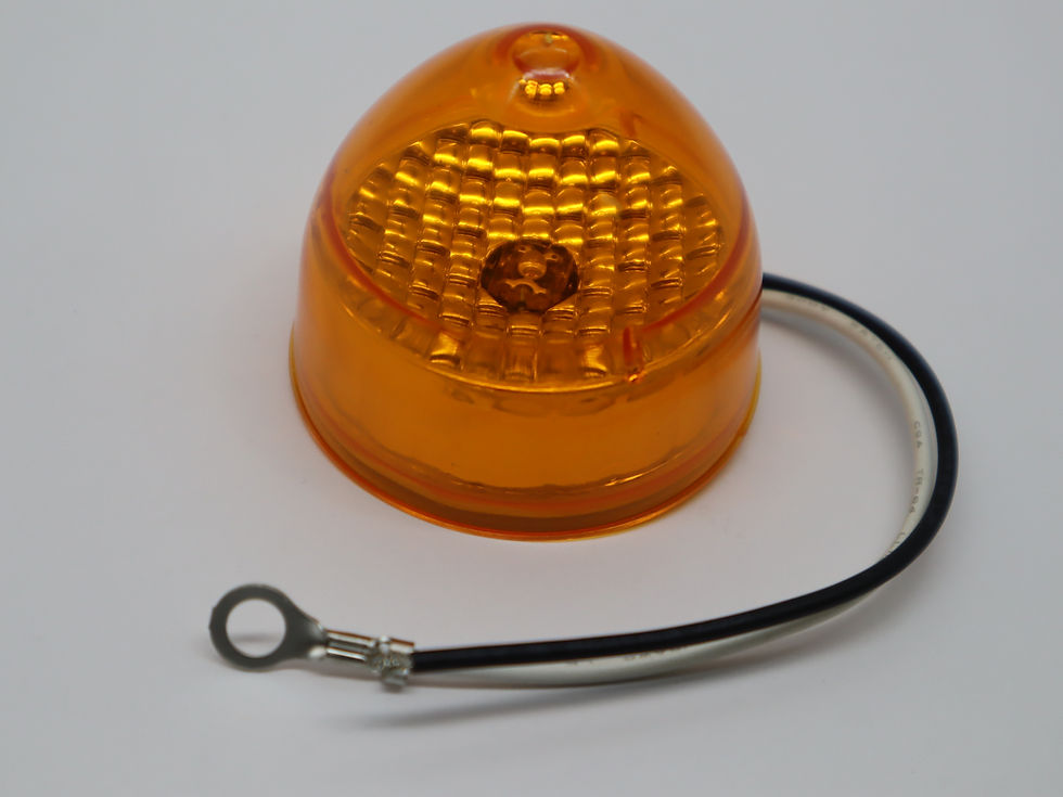 Thumbnail: C/M Round Surface Mount  Beehive Reflex Amber Lens  1 Super LED