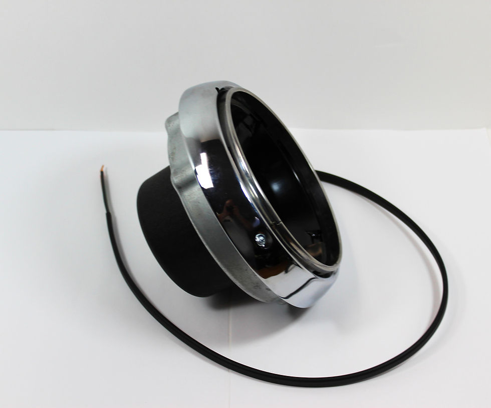 Thumbnail: Headlight assembly for 7" round bulb includes Bezel.