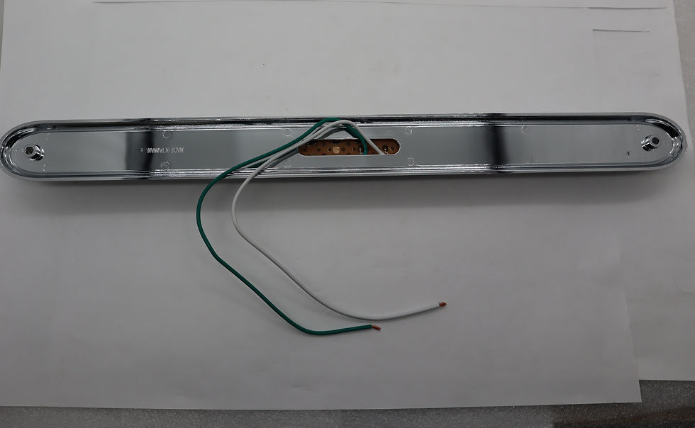 Thumbnail: ID Light Bar Clear Lens  23 White Super LEDS 17" x 1 1/2" x 1 1/8"  2 Wires