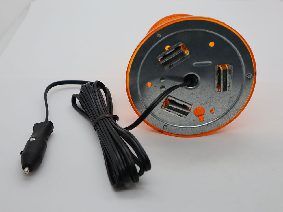 Thumbnail: Amber Emergency Light  For Trucks and Cars Plugs into Cigarette Lighter socket