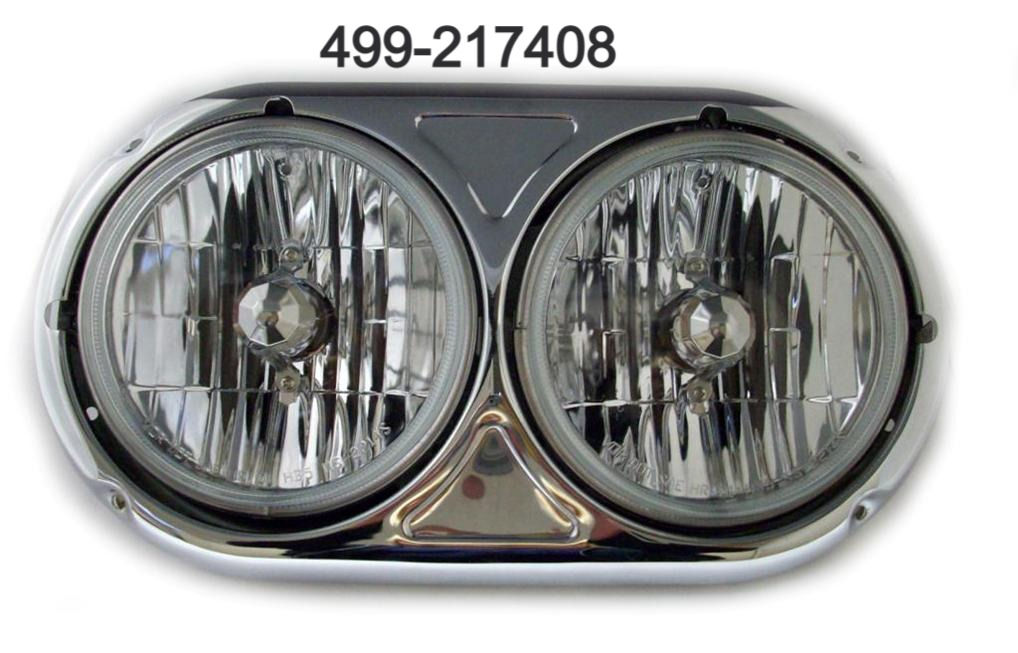 Right Side DUAL SMALL ROUND HALOGEN HEADLIGHT ASSEMBLY