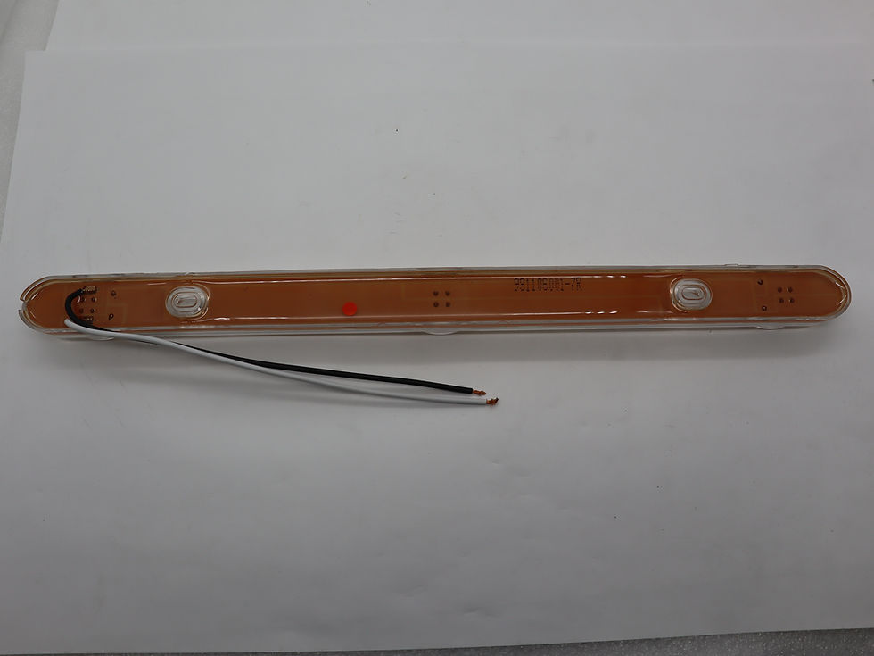 Thumbnail: ID Light Bar Clear Lens  3 Red LEDS Surface mount 14" x 1" x 5/8"