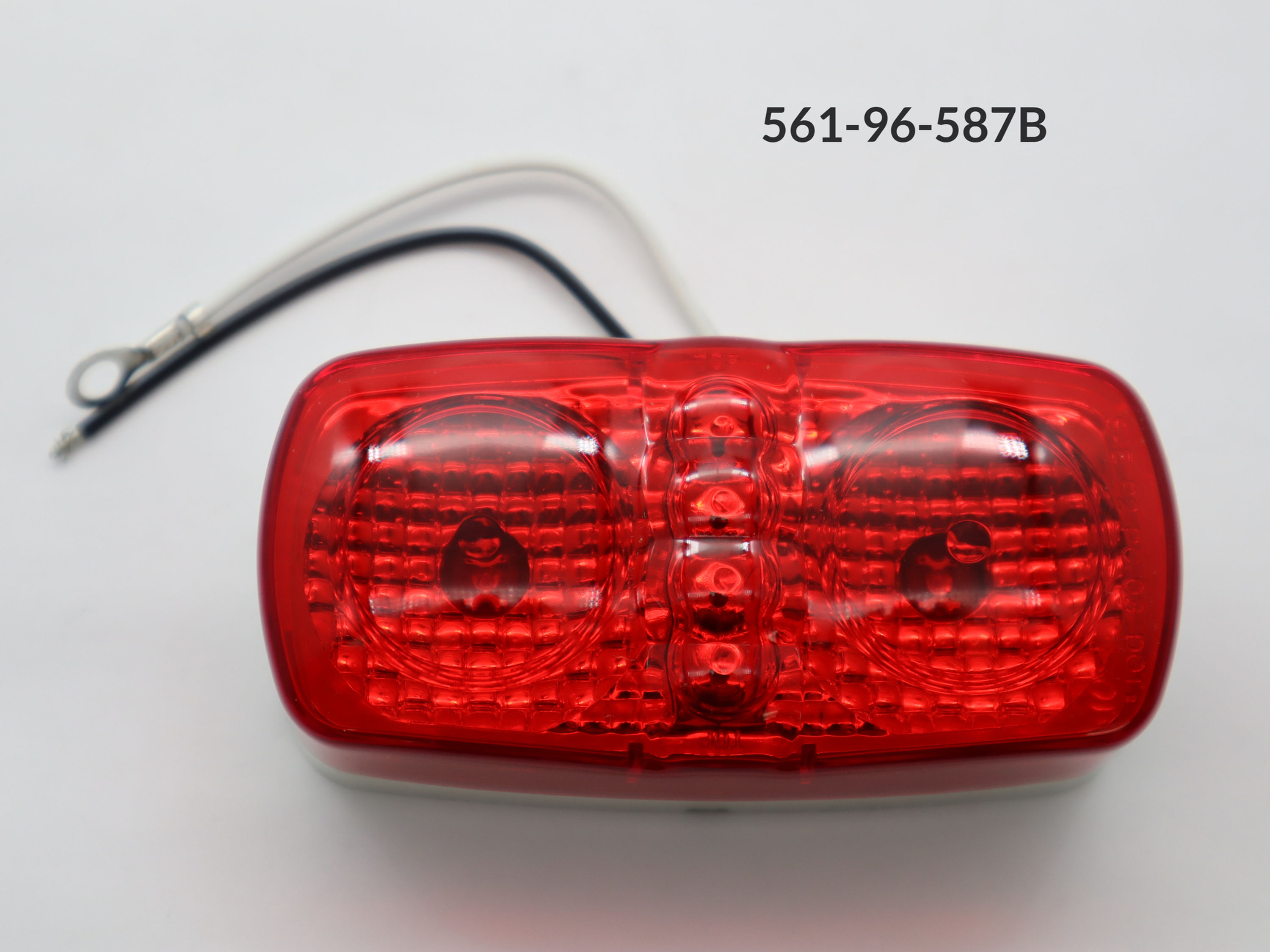 Clearance Marker Surface Mount  Red Reflex Lens LEDS 4" x 2" x 1"
