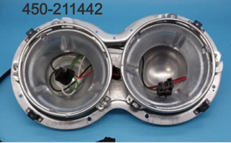 Dual small round headlight kit -Right side -without headlamp bulbs.