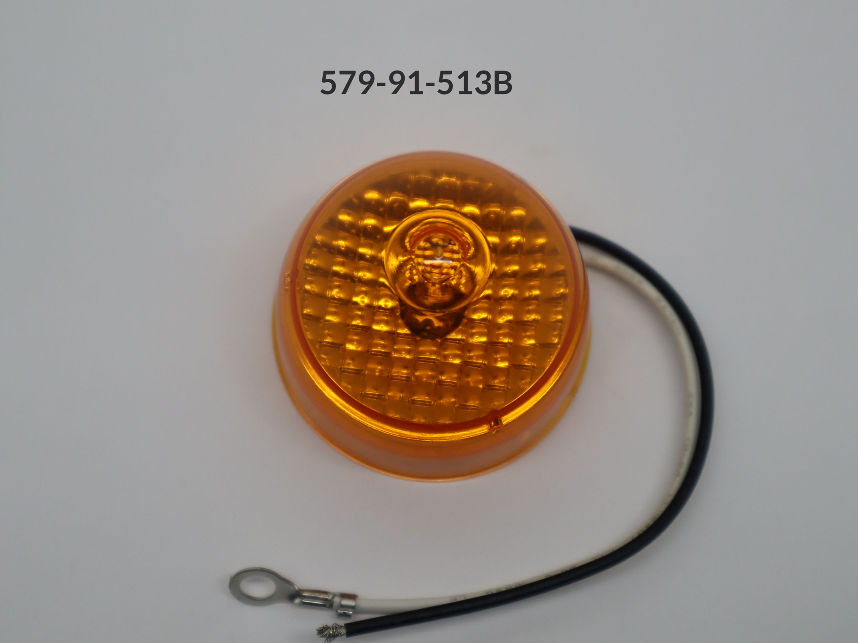 C/M Round Surface Mount  Beehive Reflex Amber Lens  1 Super LED