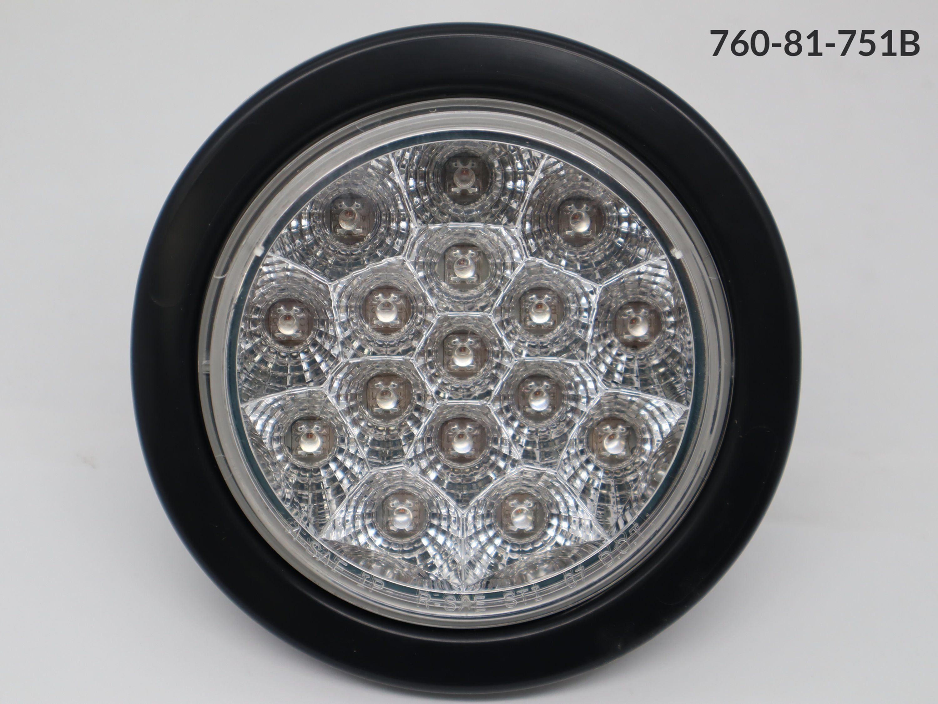 Park/Tail Signal Light  4" Round  Clear Lens  36 Amber Super LEDS with Gasket