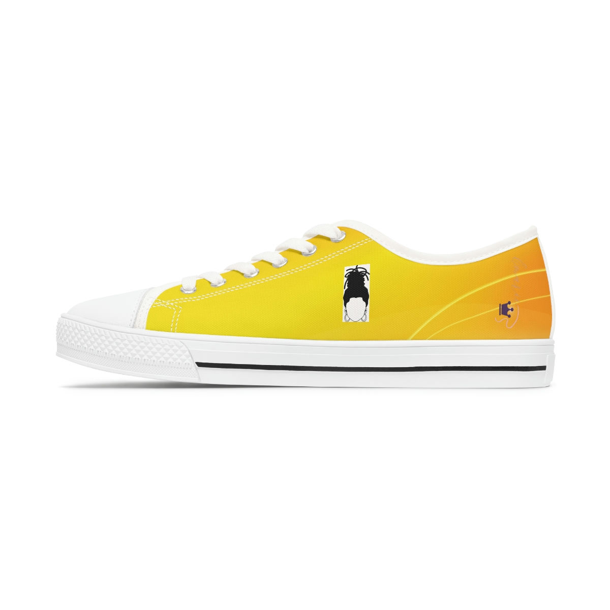 Yellow Loc'd Women's Low Top Sneakers