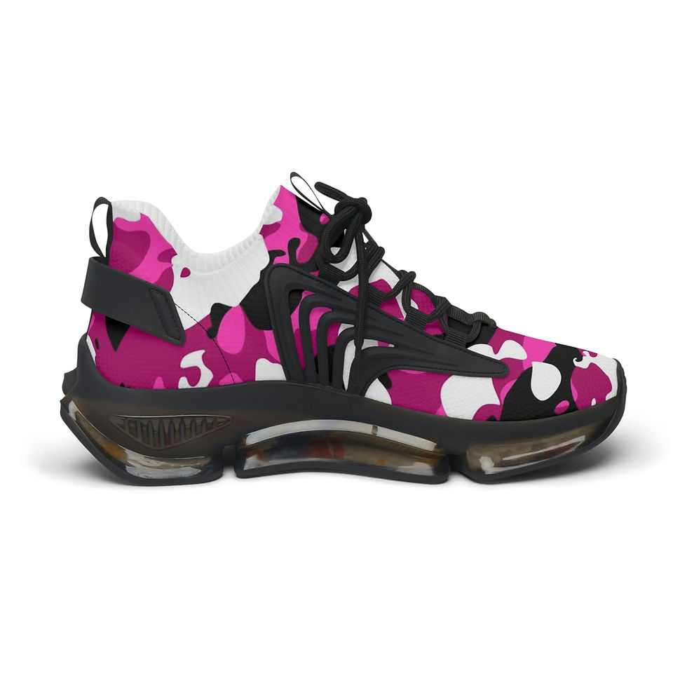 Thumbnail: Pink Camouflage Women's Mesh Sneakers