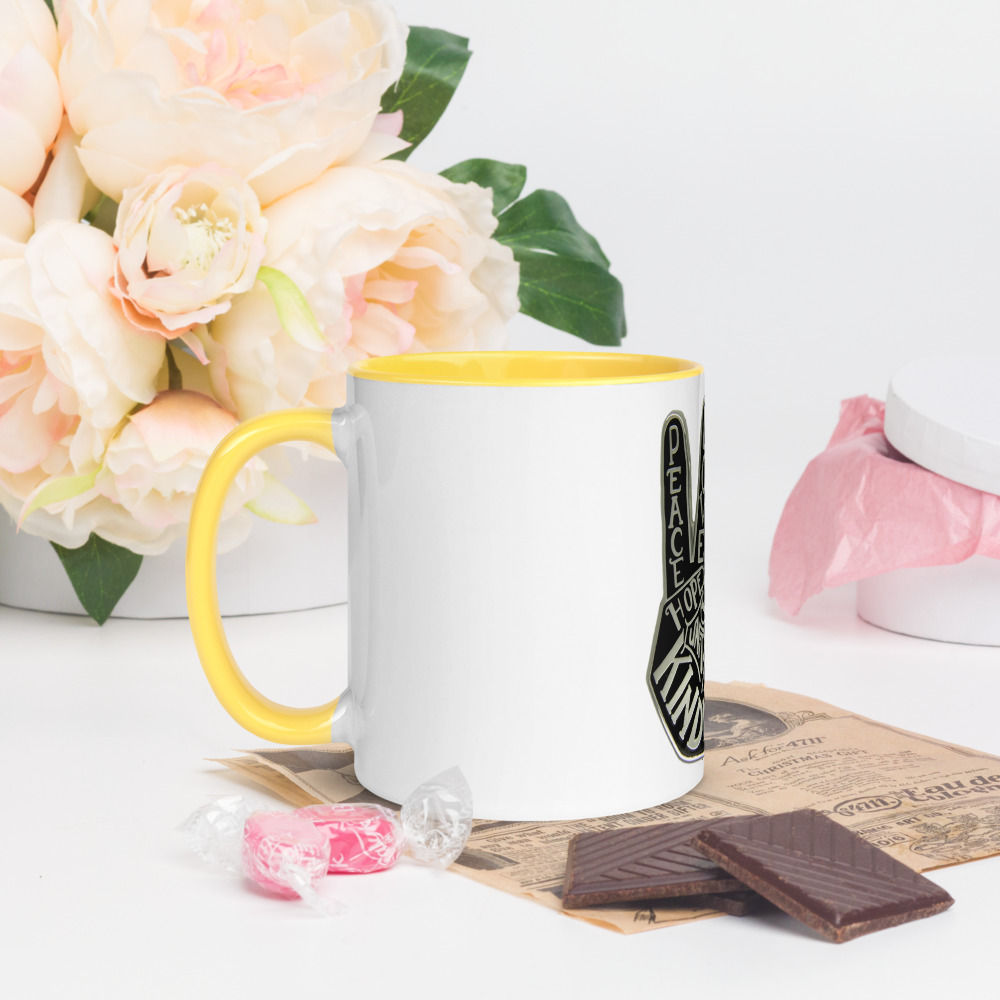 Peace Love Hug Kindness Mug, Coffee Mug gift, Special Gifts, Wedding Gift,